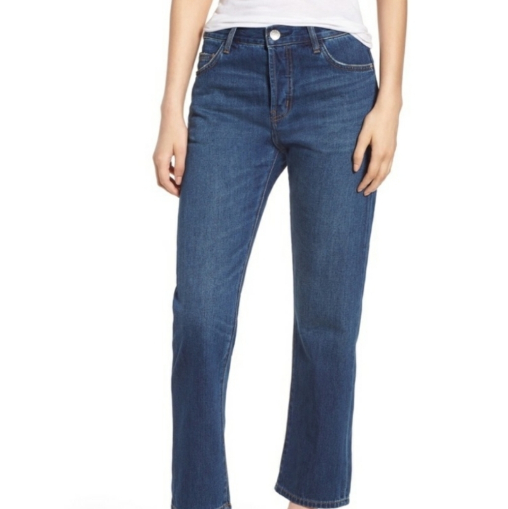 Current/Elliott Highrise Boyfriend Button- fly Jeans